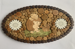 Trivets with pears & hedgehog 18,5 x 30,5 cm