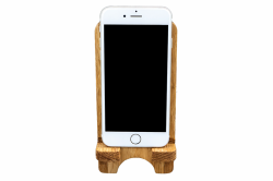 Oak wooden phone stand