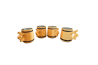 Wooden 5 cl mini jug with metallic interior