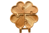 Oak puzzle tray with hearts