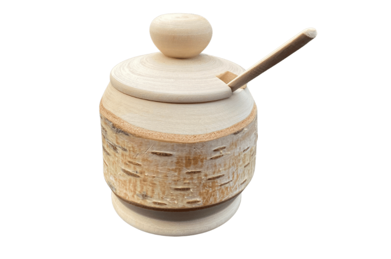 Birch salt container